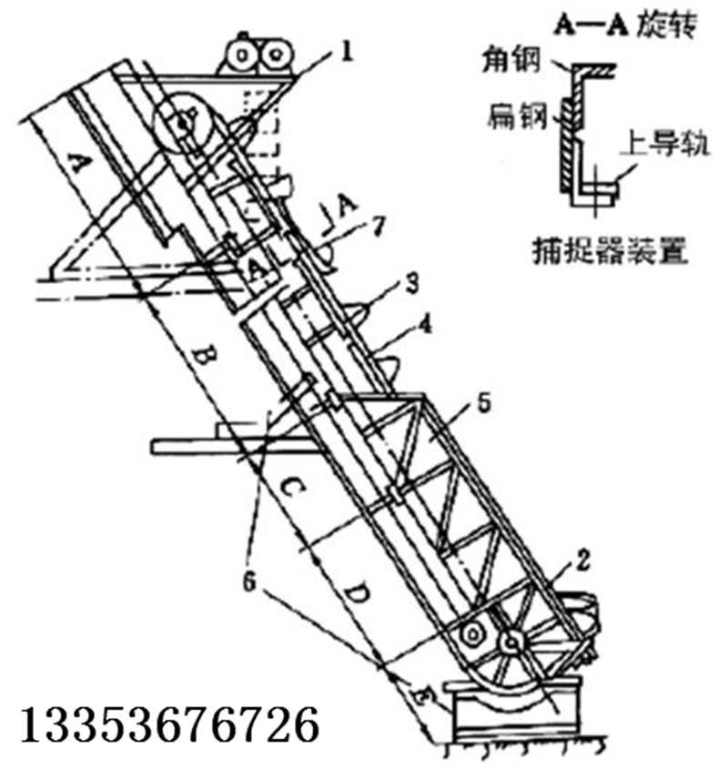 T型提升机示意图